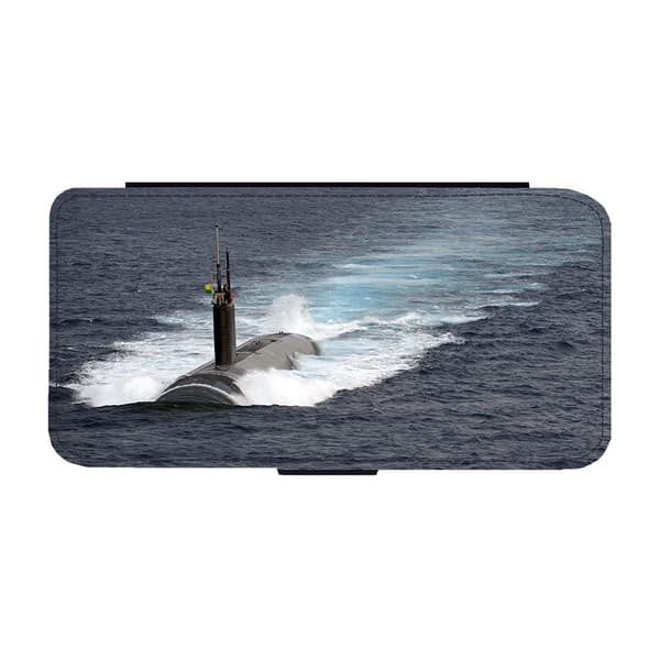 Til Samsung Galaxy S21 FE: Navy Submarine Flippetui