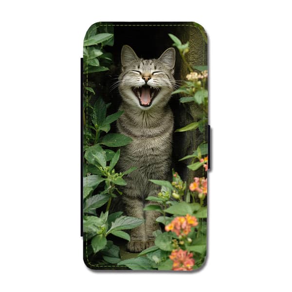Til Samsung Galaxy A17, Leende katt Flip-etui