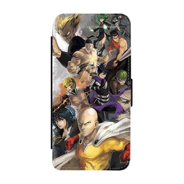 Til Apple iPhone 14 Pro: Manga One Punch Man Flippetui