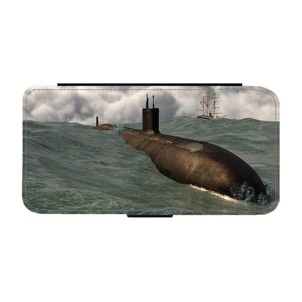 Til Apple iPhone 14 Pro: Navy U-boat Flippetui