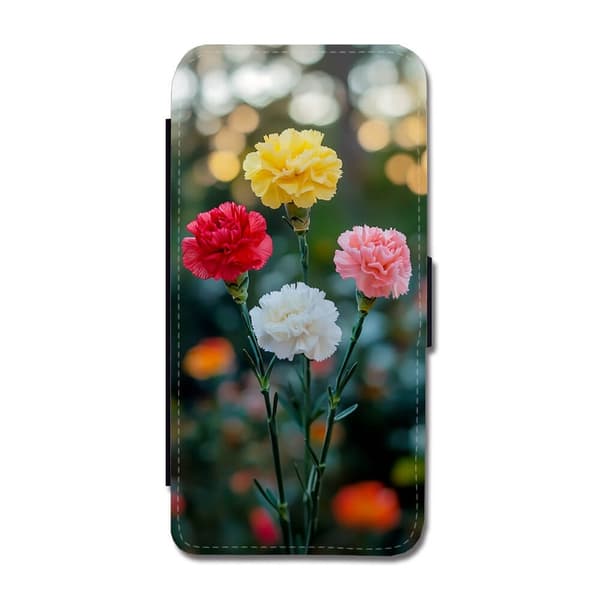 Til Samsung Galaxy S21 FE: Blomster Nelliker Flippetui