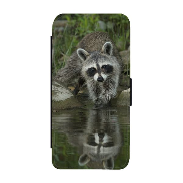 Til Samsung Galaxy S21 FE: Raccoon Flippetui