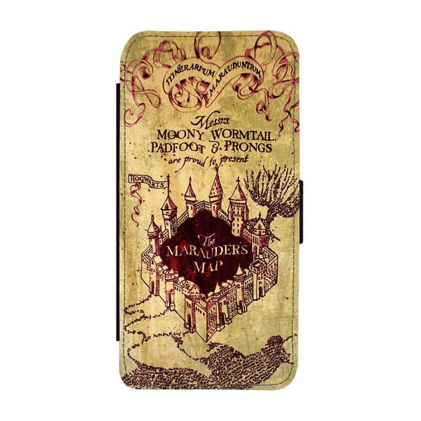 Til Samsung Galaxy S21: Harry Potter Marauder's Map Flippetui