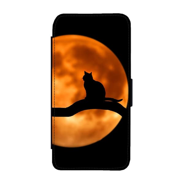 Til Samsung Galaxy S21: Cat in the Moon Flippetui