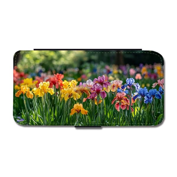 Til Samsung Galaxy A52 5G: Blomst iris Flippetui