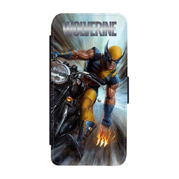 Til Samsung Galaxy S21 FE: Wolverine Flippetui