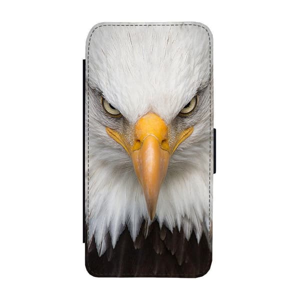 Til Apple iPhone 16 Plus: Eagle, flipdeksel med unikt motiv, mobiletui med stativfunksjon