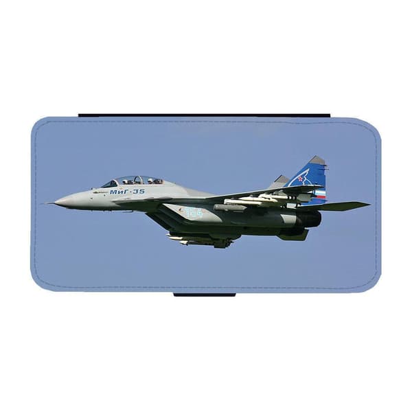 Til Apple iPhone 14 Pro: MIG-35 Multirole Jet Fighter Flippetui
