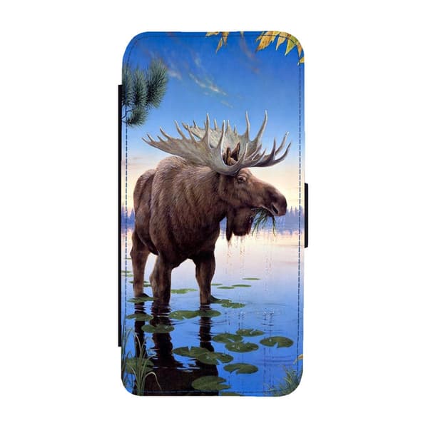 Til Google Pixel 10a: Moose, flipdeksel med unikt motiv, mobiletui med stativfunksjon