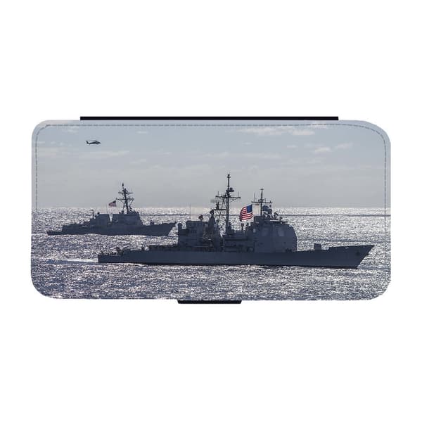 Til Samsung Galaxy S21 FE: Navy Cruiser Flippetui