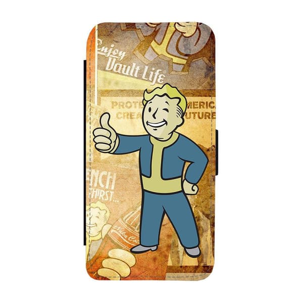 Til Samsung Galaxy S21: Fallout Vault Boy Flippetui