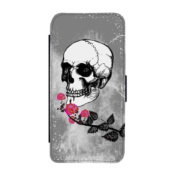 Til Samsung Galaxy S21 FE: Skull Flippetui