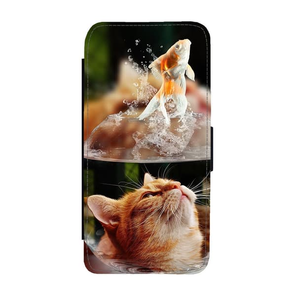 Til Samsung Galaxy S21: Cat and Fish Flippetui