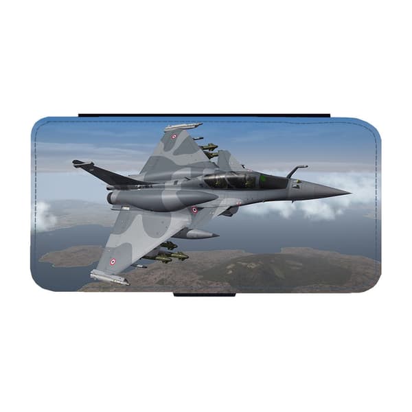 Til Samsung Galaxy S21 FE: Dassault Rafale Fighter Flippetui