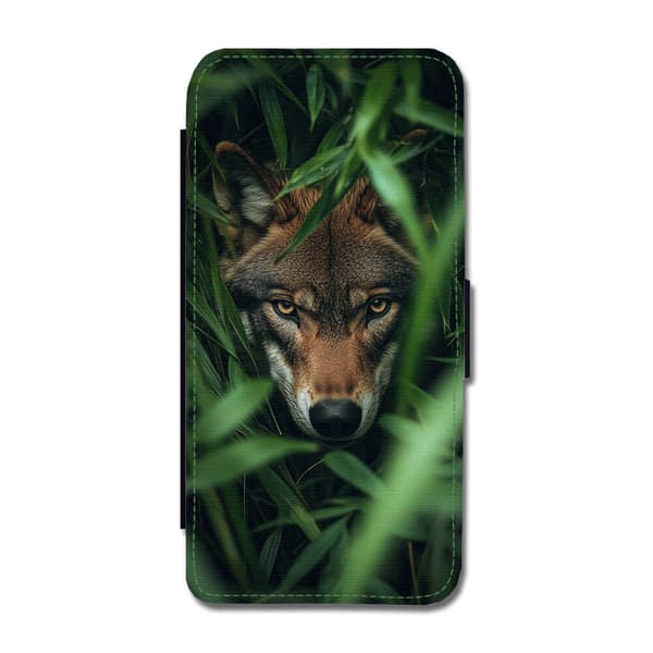 Til Samsung Galaxy S21 FE: Vild Dyr Ulv Flip-Flip-Cover