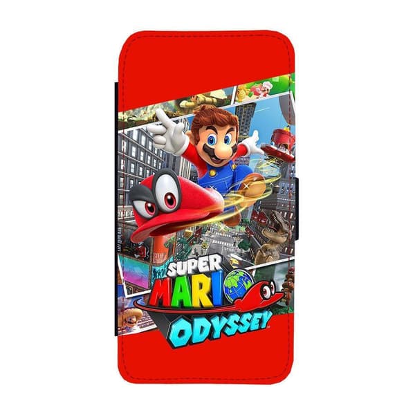 Til Samsung Galaxy A52 5G: Mario Odyssey Flippetui