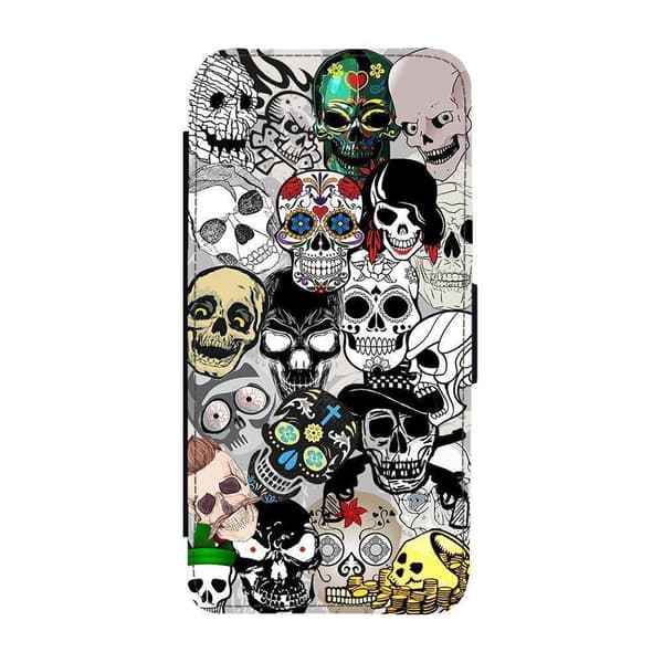 Til Samsung Galaxy S21 FE: Skulls Flippetui