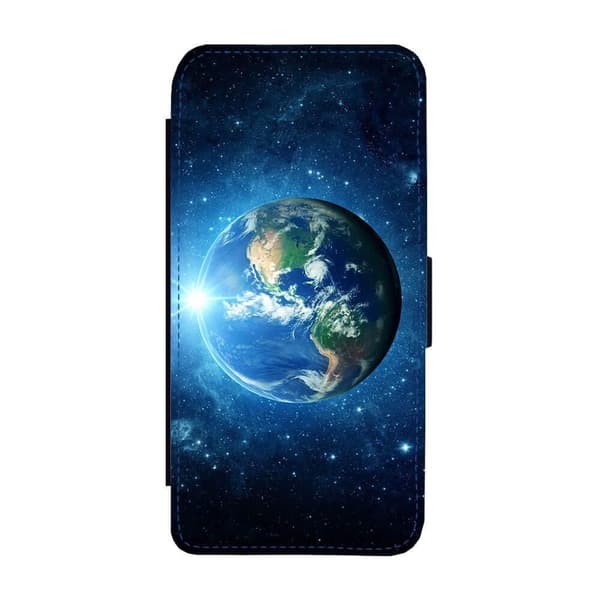 Til Samsung Galaxy S21 FE: Planet Earth Flippetui