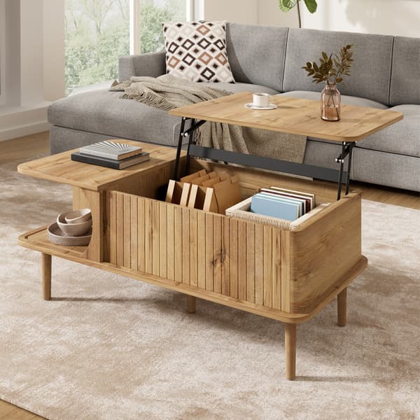 SONNENH Soffbord, MDF, Naturfärgad, 100 × 48 × 55,5 cm