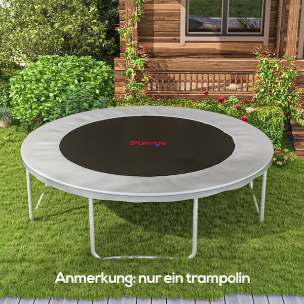 SONNENH Trampolinmåtte, rund hoppemåtte, polypropylen, orange