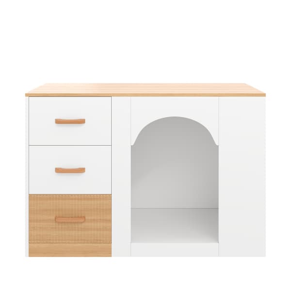 SONNENH Köksö, MDF, Vit, 120 × 60 × 90 cm