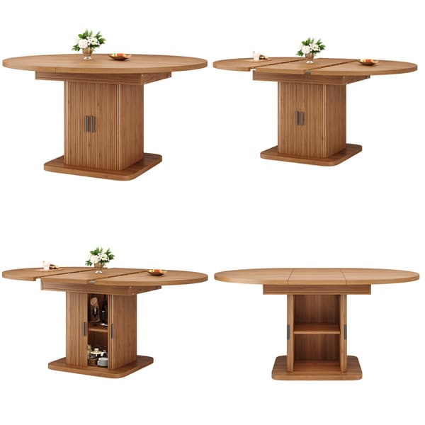 SONNENH Matbord, MDF, Träfärgad, 110 × 110 × 75 cm