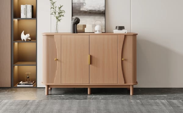 SONNENH Sideboard, MDF, Naturfärgad, 140 × 40 × 88 cm