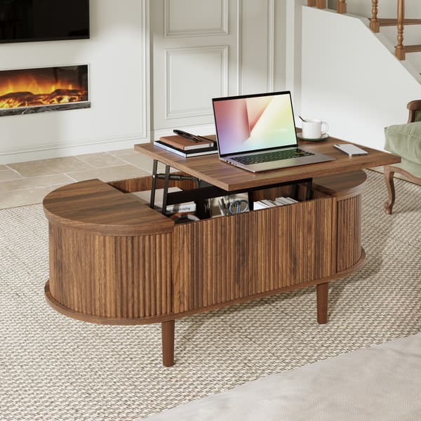 SONNENH Soffbord, MDF, Valnöt, 100 × 48 × 53,5 cm