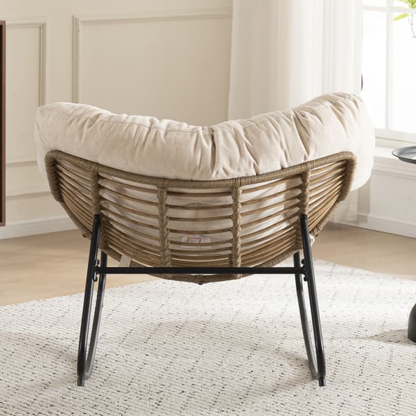 SONNENH Gyngestol, Chenille, Beige, 95 × 107 × 83 cm