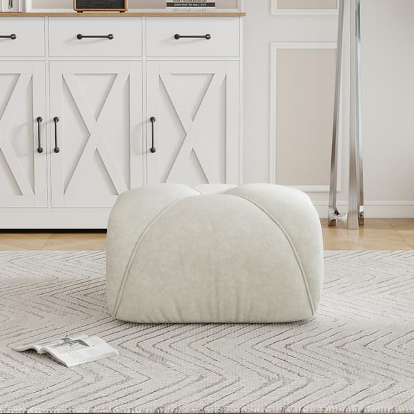SONNENH Elovin Ottoman Chenille Light Beige