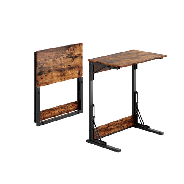 SONNENH Sidebord – sæt med 2, Jern / Spånplade, Rustik brun, 60 × 37 × 71 cm