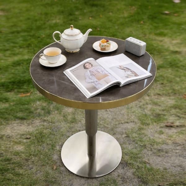 SONNENH Sidebord, MDF, Grå, 60 × 60 × 74 cm