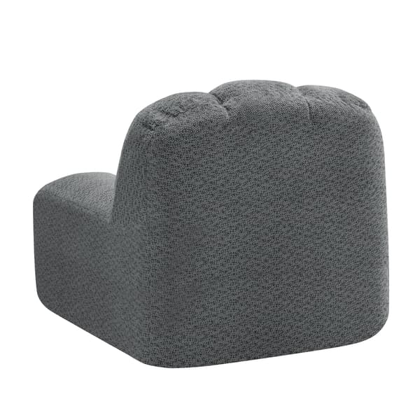 SONNENH Fåtölj, Strukturerad fleece, Grå, 78 × 104 × 79 cm