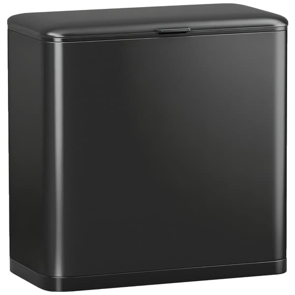 SONNENH Affaldsspand, Rustfrit stål, Sort, 29,7 × 17,4 × 30 cm