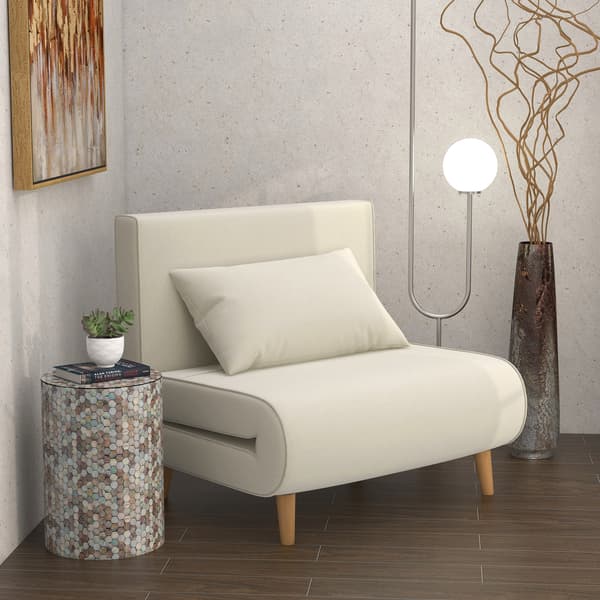 SONNENH Bäddsoffa, Trä, Krämvit, 94 × 78 × 80 cm