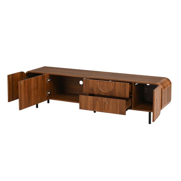 SONNENH TV-bord, MDF / Spånplade, Valnød, 180 × 40 × 47,5 cm