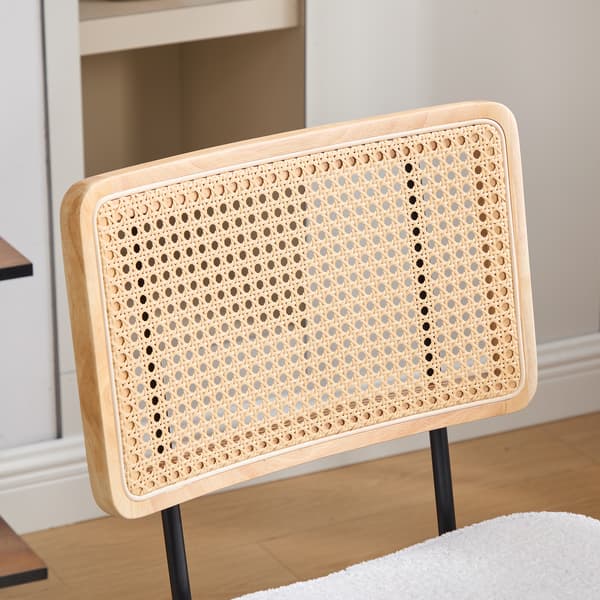 SONNENH Kontorstol, Chenille, Elfenbenshvid, 55 × 58,5 × 91,5 cm
