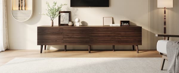 SONNENH TV-bord, MDF / Spånplade, Valnød, 180 × 40 × 46 cm