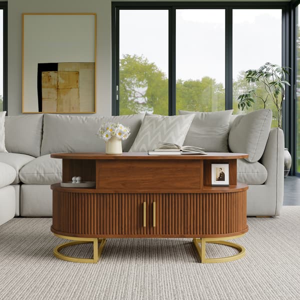 SONNENH Soffbord, MDF, Valnöt, 100 × 50 × 64 cm