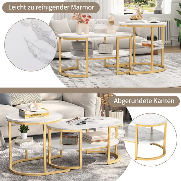 SONNENH Sofabord - guld