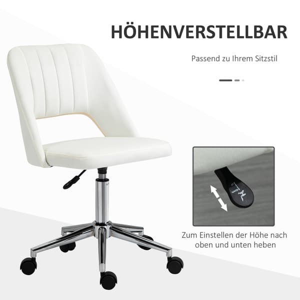 SONNENH Kontorstol, Polyester, Beige, 49 × 60 × 91 cm