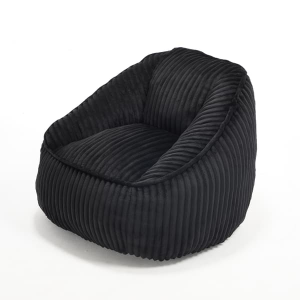 SONNENH Sækkestol, Chenille, Sort, 98 × 92 × 73 cm