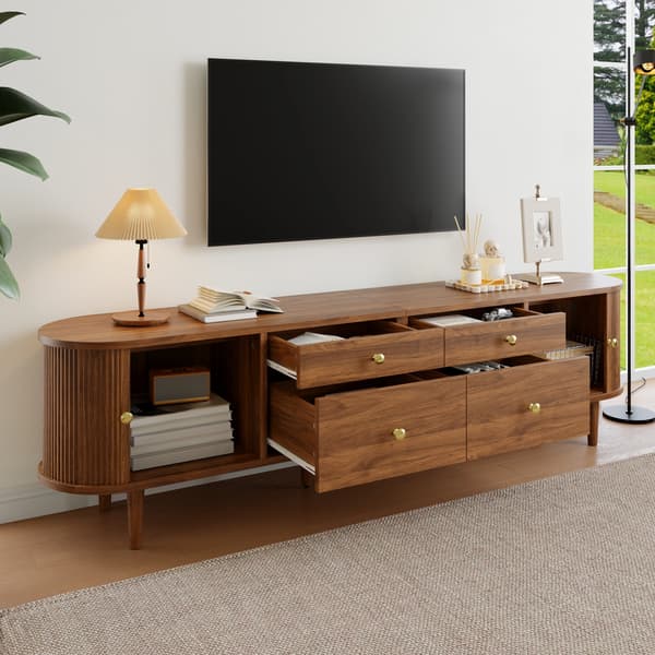 SONNENH TV-bord, MDF / Spånplade, Valnød, 180 × 35 × 50 cm