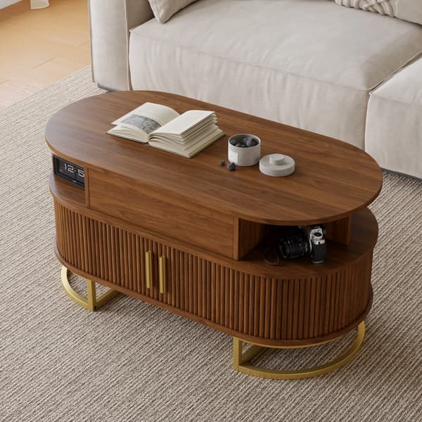 SONNENH Soffbord, MDF, Valnöt, 100 × 50 × 64 cm