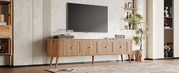 SONNENH TV-bord, MDF / Spånplade, Eg, 180 × 38 × 47 cm