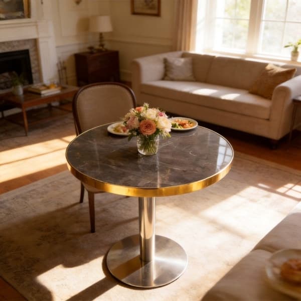 SONNENH Sidebord, MDF, Grå, 60 × 60 × 74 cm