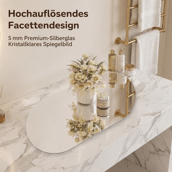 SONNENH 50*80cm Flexi-Hang Ellips Badrumsspegel