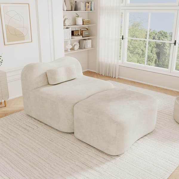 SONNENH Soffa, Sammet, Beige, 96 × 167 × 70 cm
