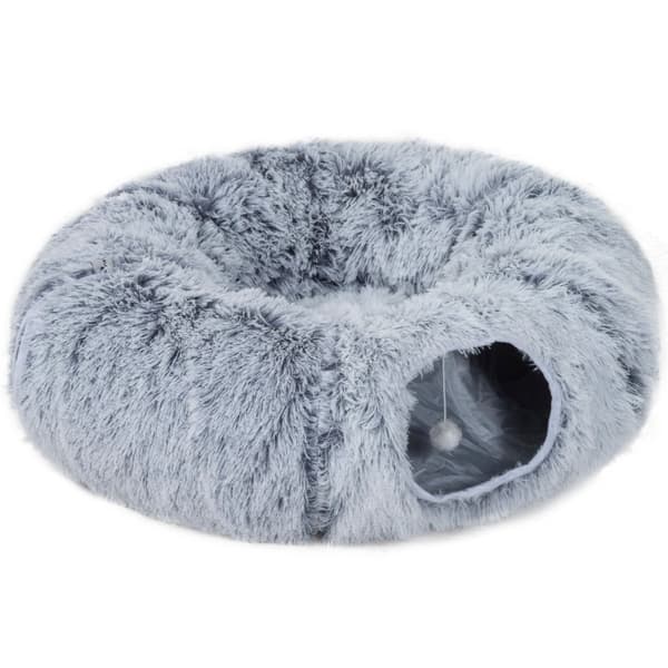 SONNENH Kattbädd, Polyester, Ljusgrå, 90 × 80 × 27 cm