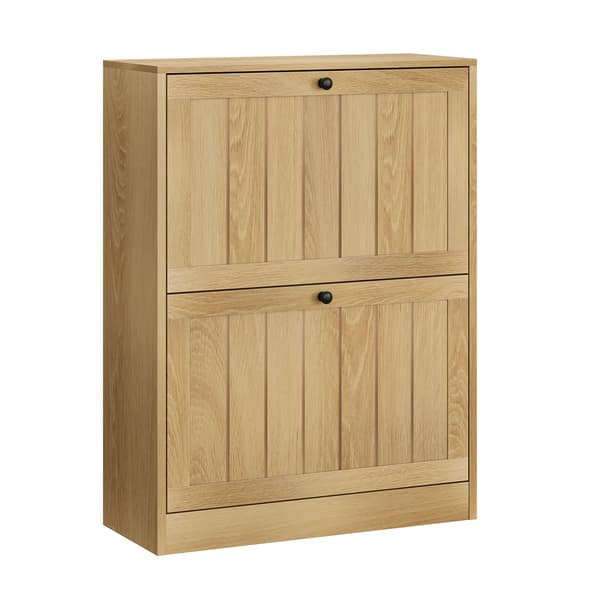 SONNENH Skoskab, MDF / Spånplade, Eg, 60 × 24 × 80 cm